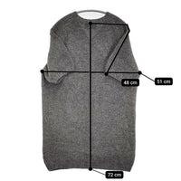 John Molloy アルパカ100％ 半袖 07F/W ロング カーディガン グレー レディース ジョンモロイ【中古】5-1014T♪