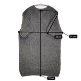 John Molloy アルパカ100％ 半袖 07F/W ロング カーディガン グレー レディース ジョンモロイ【中古】5-1014T♪