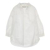 BEAUTY&YOUTH UNITED ARROWS コットンリネン プルオーバー ブラウス シャツ ホワイト レディース ビューティアンドユース【中古】6-0323M∞