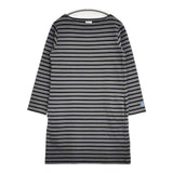 ORCIVAL RC-6818 ボーダー チュニック コットン ワンピース グレー ブラック レディース オーシバル/オーチバル【中古】6-0101M∞