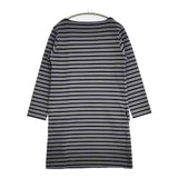 ORCIVAL RC-6818 ボーダー チュニック コットン ワンピース グレー ブラック レディース オーシバル/オーチバル【中古】6-0101M∞