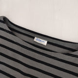 ORCIVAL RC-6818 ボーダー チュニック コットン ワンピース グレー ブラック レディース オーシバル/オーチバル【中古】6-0101M∞