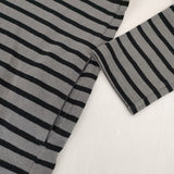 ORCIVAL RC-6818 ボーダー チュニック コットン ワンピース グレー ブラック レディース オーシバル/オーチバル【中古】6-0101M∞