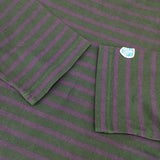 ORCIVAL RC-6819 ボーダー コットン チュニック ワンピース グリーン パープル レディース オーシバル/オーチバル【中古】6-0101M∞