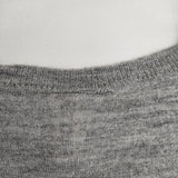 Ebonyivory ウール混 フロントポケット ニットチュニック ワンピース グレー レディース エボニーアイボリー【中古】5-1020T∞