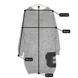 Ebonyivory ウール混 フロントポケット ニットチュニック ワンピース グレー レディース エボニーアイボリー【中古】5-1020T∞