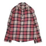 45R/45rpm インドネルチェックシャツジャケット 定価22000円 ジャケット レッド レディース フォーティーファイブアールピーエム【中古】5-1020T∞