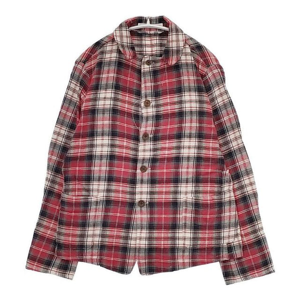 45R/45rpm インドネルチェックシャツジャケット 定価22000円 ジャケット レッド レディース フォーティーファイブアールピーエム【中古】5-1020T∞