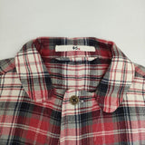 45R/45rpm インドネルチェックシャツジャケット 定価22000円 ジャケット レッド レディース フォーティーファイブアールピーエム【中古】5-1020T∞