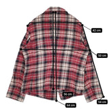 45R/45rpm インドネルチェックシャツジャケット 定価22000円 ジャケット レッド レディース フォーティーファイブアールピーエム【中古】5-1020T∞