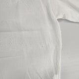 mizuiro-ind 刺繍 カットワーク 切替 コットン 日本製 半袖Ｔシャツ カットソー ホワイト レディース ミズイロインド【中古】6-0410S△
