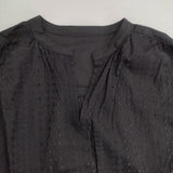 style+confort tricot カットワーク 刺繍 コットン 日本製 サイズ2 ワンピース ブラック レディース スティールエコンフォール【中古】6-0410S△