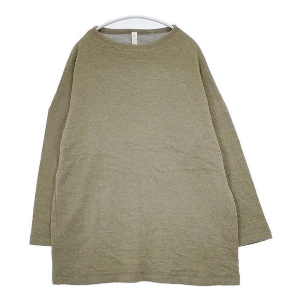 prit 裏ガーゼ チュニック丈 セーター ニット カーキ レディース プリット【中古】5-1020T∞