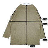 prit 裏ガーゼ チュニック丈 セーター ニット カーキ レディース プリット【中古】5-1020T∞
