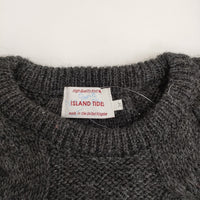 ISLAND TIDES ブリティッシュウール ケーブルニット LC-1 サイズ34 セーター チャコールグレー レディース アイランドタイド【中古】5-1014T♪