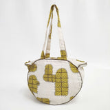 mina perhonen ss9017 meow bag cactus ミャオバッグ小 ショルダーバッグ ベージュ イエロー レディース ミナペルホネン【中古】6-0101G∞