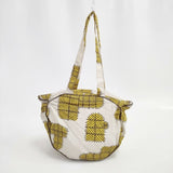 mina perhonen ss9017 meow bag cactus ミャオバッグ小 ショルダーバッグ ベージュ イエロー レディース ミナペルホネン【中古】6-0101G∞