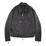 Yohji Yamamoto POUR HOMME ヴィンテージナイロンツイルシングルブルゾン 24AW ブラック メンズ ヨウジヤマモトプールオム【中古】5-0908T♪