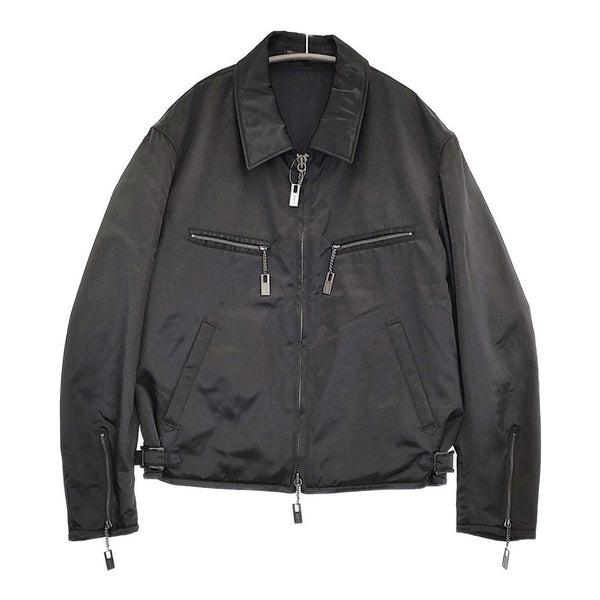 Yohji Yamamoto POUR HOMME ヴィンテージナイロンツイルシングルブルゾン 24AW ブラック メンズ ヨウジヤマモトプールオム【中古】5-0908T♪