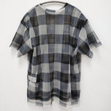 Y's チュール レイヤードカットソー メッシュ サイズ2 YY-T10-673 半袖Ｔシャツ カットソー 24SS グレー ブラック レディース ワイズ/Yohji【中古】6-0324S♪