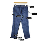 45R/45rpm ざっくりストレッチデニムスリムパンツ インディゴ 定価22000円 ブルー レディース フォーティーファイブアールピーエム【中古】5-1103G♪