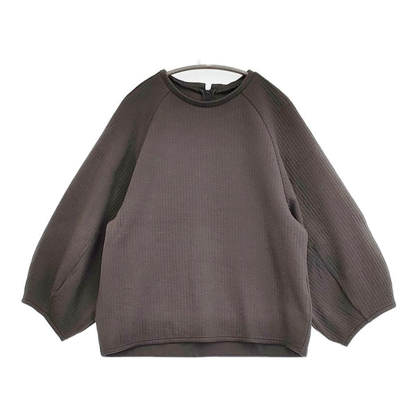 PLAIN PEOPLE ストライプJQジャージーラグランスリーブプルオーバー 定価31900円 カットソー Cグレー レディース プレインピープル【中古】5-1103M♪