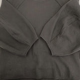PLAIN PEOPLE ストライプJQジャージーラグランスリーブプルオーバー 定価31900円 カットソー Cグレー レディース プレインピープル【中古】5-1103M♪
