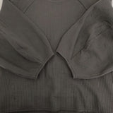 PLAIN PEOPLE ストライプJQジャージーラグランスリーブプルオーバー 定価31900円 カットソー Cグレー レディース プレインピープル【中古】5-1103M♪