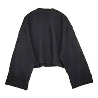 sacra ウーレンコットンプルオーバートップス 定価27500円 サイズ38 カットソー ブラック レディース サクラ【中古】5-1014T♪