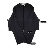 sacra ウーレンコットンプルオーバートップス 定価27500円 サイズ38 カットソー ブラック レディース サクラ【中古】5-1014T♪