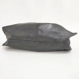 JURGEN LEHL メッシュハンドル レザー トートバッグ チャコールグレー レディース ヨーガンレール【中古】6-0101G∞