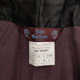JOHN GALLIANO セミフレア センターシーム スラックス パンツ 初期 90年代 パープル レディース ジョンガリアーノ【中古】5-1020G∞