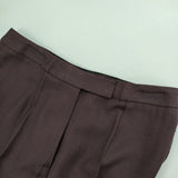 JOHN GALLIANO セミフレア センターシーム スラックス パンツ 初期 90年代 パープル レディース ジョンガリアーノ【中古】5-1020G∞