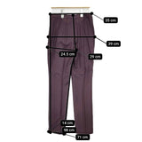 JOHN GALLIANO セミフレア センターシーム スラックス パンツ 初期 90年代 パープル レディース ジョンガリアーノ【中古】5-1020G∞