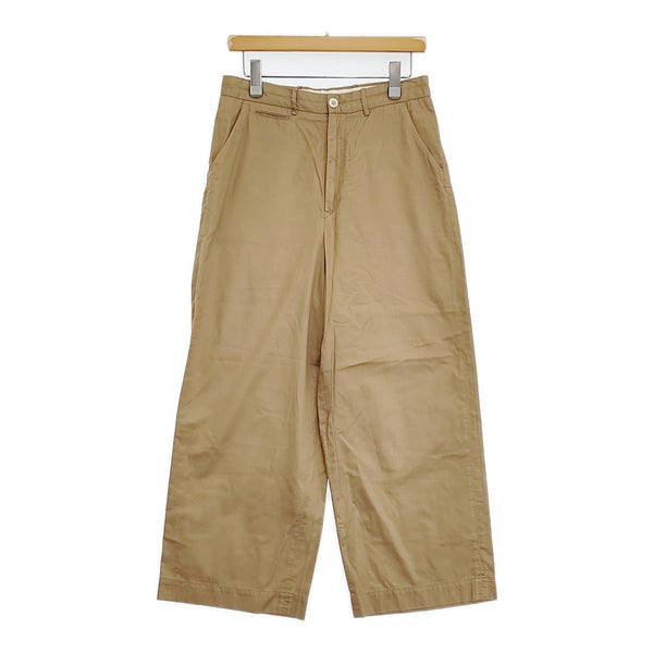 45R/45rpm サテンコーティングチノパンツ 定価28600円 ワイド チノパンツ ベージュ レディース フォーティーファイブアールピーエム【中古】5-1103M♪
