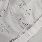 MACPHEE リネンコットンエンブロイダリー クロップドブラウス 定価31900円 刺繍 ブラウス シャツ 22SS ホワイト レディース マカフィー【中古】6-0323M∞