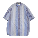J.PRESS YORK STREET マルチストライプバンドカラーシャツ サイズM ユニセックス 定価11000円 ライトブルー ジェイプレス【中古】5-0908S♪