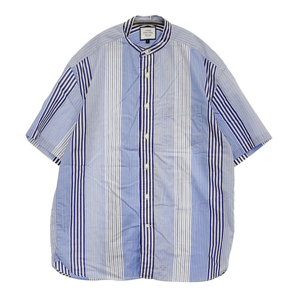 J.PRESS YORK STREET マルチストライプバンドカラーシャツ サイズM ユニセックス 定価11000円 ライトブルー ジェイプレス【中古】5-0908S♪