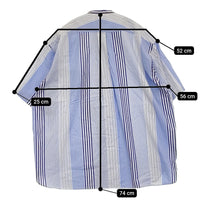 J.PRESS YORK STREET マルチストライプバンドカラーシャツ サイズM ユニセックス 定価11000円 ライトブルー ジェイプレス【中古】5-0908S♪