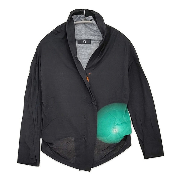 Y's YW-T52-559 サイズ2 コットン カーディガン ブラック レディース ワイズ/Yohji【中古】5-1103M♪