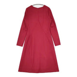 JIL SANDER 切替 フレア ウールドレス イタリア製 ワンピース レッド レディース ジルサンダー【中古】5-1020T∞