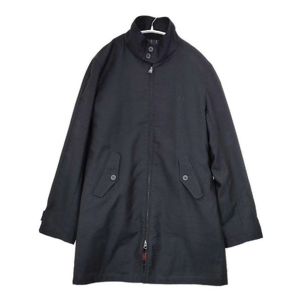 FRED PERRY ハリントンマックウインターコート F2475 裏生地チェック コート ネイビー メンズ フレッドペリー【中古】5-1027T∞