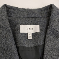 HYKE ウールメルトンショップコート 202-17267 サイズ2 チェスターコート グレー レディース ハイク【中古】5-1014T♪