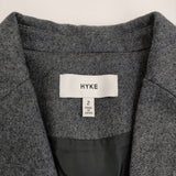 HYKE ウールメルトンショップコート 202-17267 サイズ2 チェスターコート グレー レディース ハイク【中古】5-1014T♪