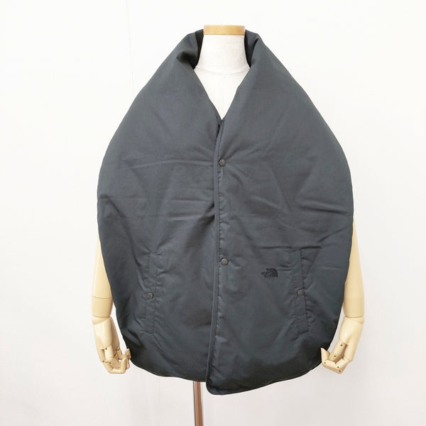 THE NORTH FACE PURPLE LABEL Lightweight Twill Mountain Down Cape ダウンケープ 22AW 定価24200円 NN8256N ストール ブラック レディース ザノースフェイスパープルレーベル【中古】5-1027T◎