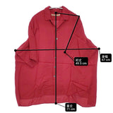 suzuki takayuki over shirt レーヨンシルク 定価36300円 日本製 半袖シャツ レッド タグ表記：dawn red レディース スズキタカユキ【中古】6-0410S△