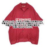 suzuki takayuki over shirt レーヨンシルク 定価36300円 日本製 半袖シャツ レッド タグ表記：dawn red レディース スズキタカユキ【中古】6-0410S△