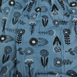 marble sud 花刺繍 フラワー ギャザー スカート ブルー ブラック レディース マーブルシュッド【中古】5-1103M♪