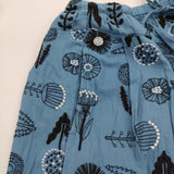 marble sud 花刺繍 フラワー ギャザー スカート ブルー ブラック レディース マーブルシュッド【中古】5-1103M♪