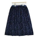 marble sud キツネ 森 トロイメライ ベロアジャガード スカート ネイビー レディース マーブルシュッド【中古】5-1020T∞